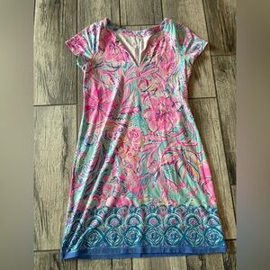 Lilly Pulitzer Pink and Blue tshirt dress